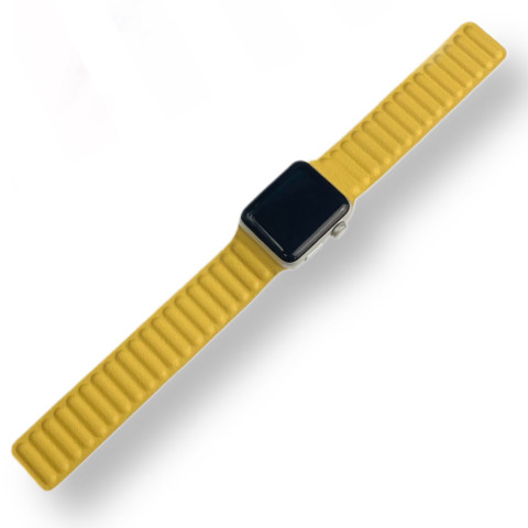 Кожаный ремешок для Apple Watch 42/44/45mm Leather Link Spring yellow Кожаный ремешок для Apple Watch 42/44/45mm Leather Link Spring yellow